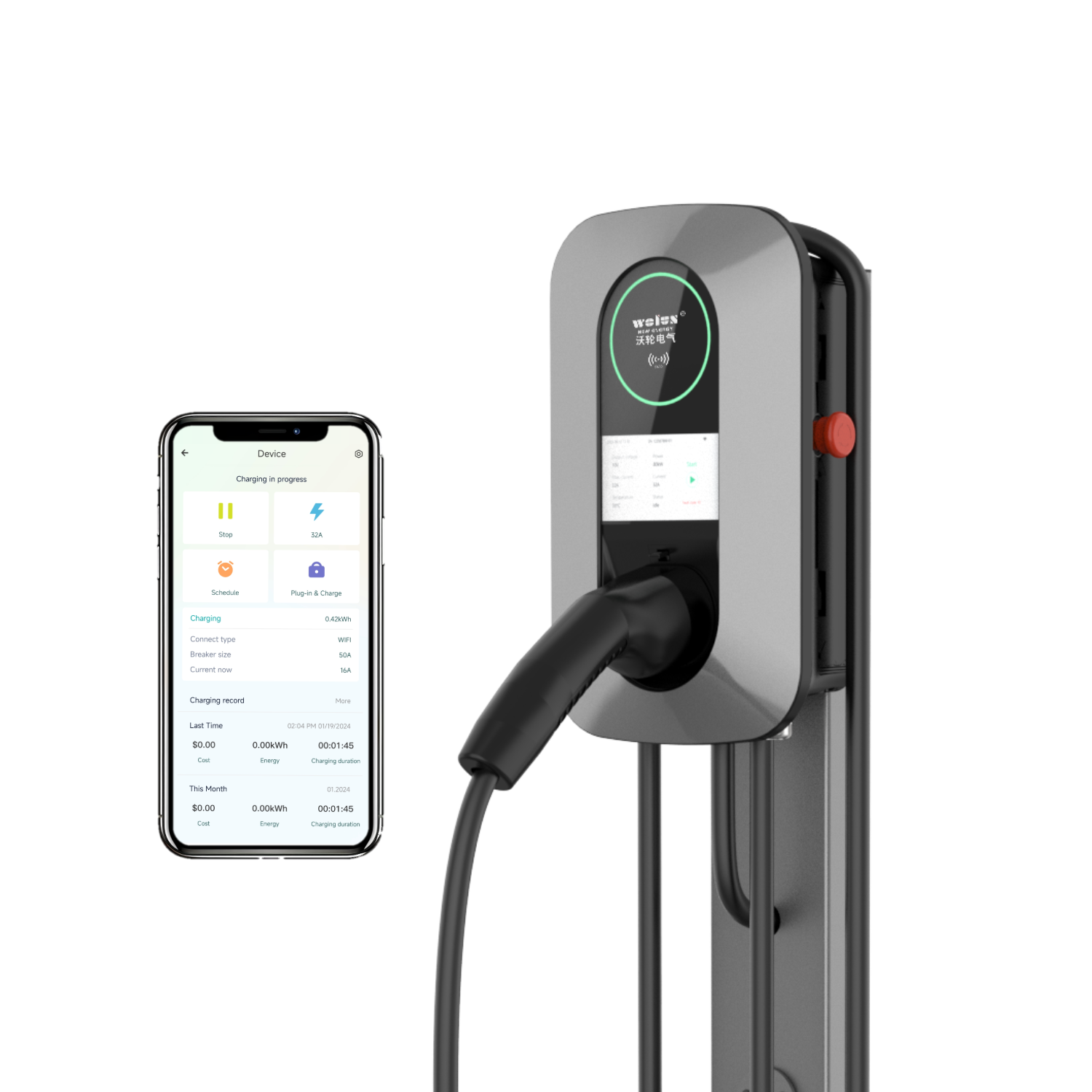 Ev Charging Pile - Estación de Carga Doméstica de CA