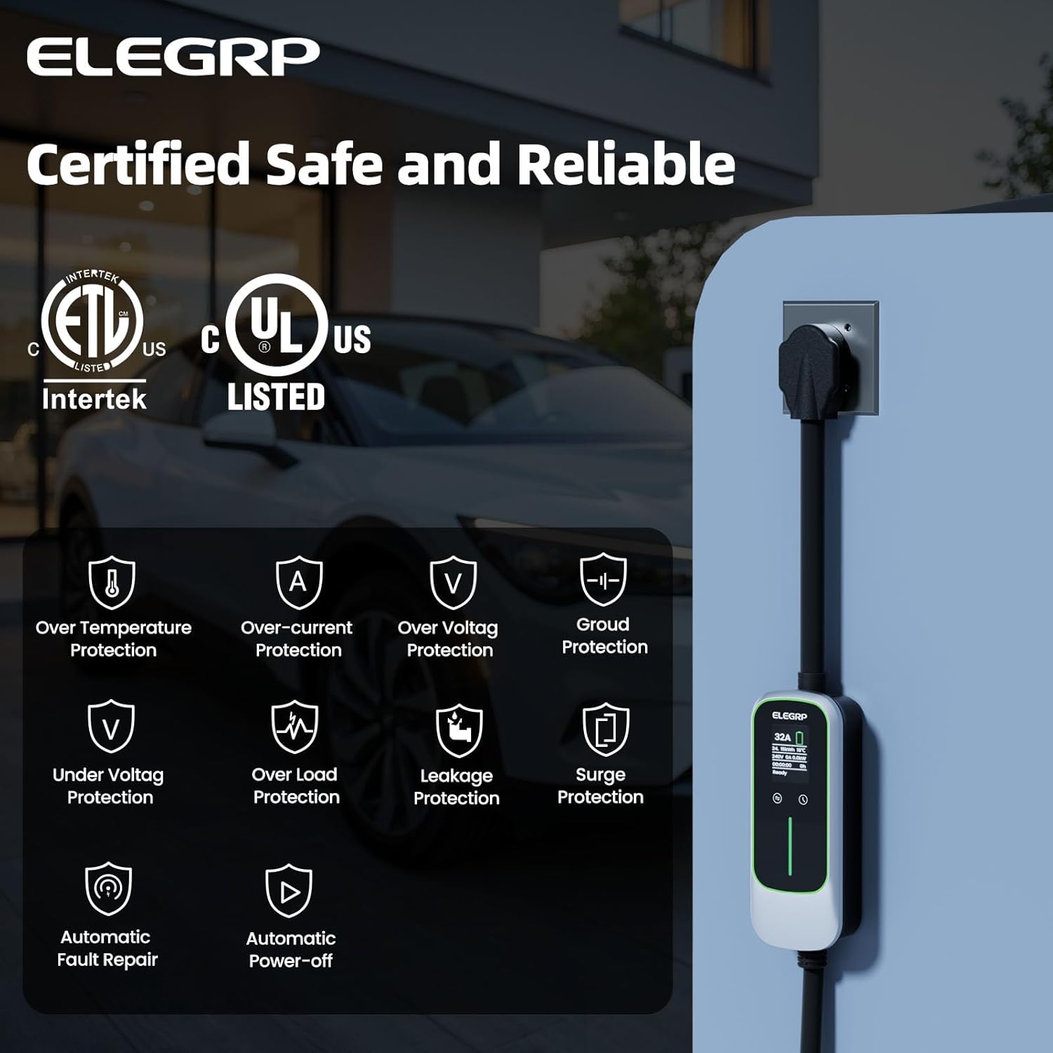 ELEGRP Cargador portátil para  - Home Ev Charger reseña y precio
