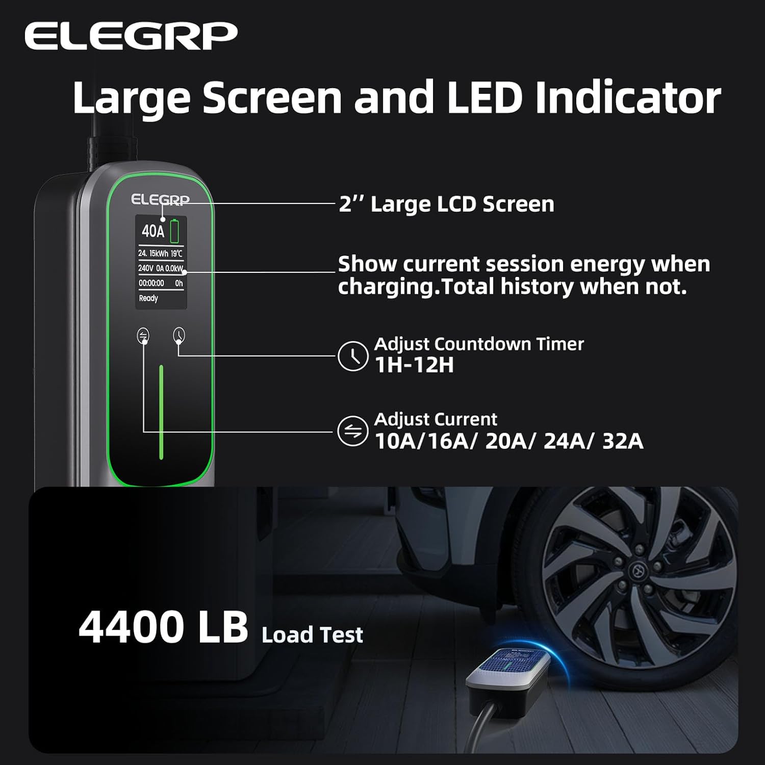 ELEGRP Cargador portátil para  - Home Ev Charger reseña y precio