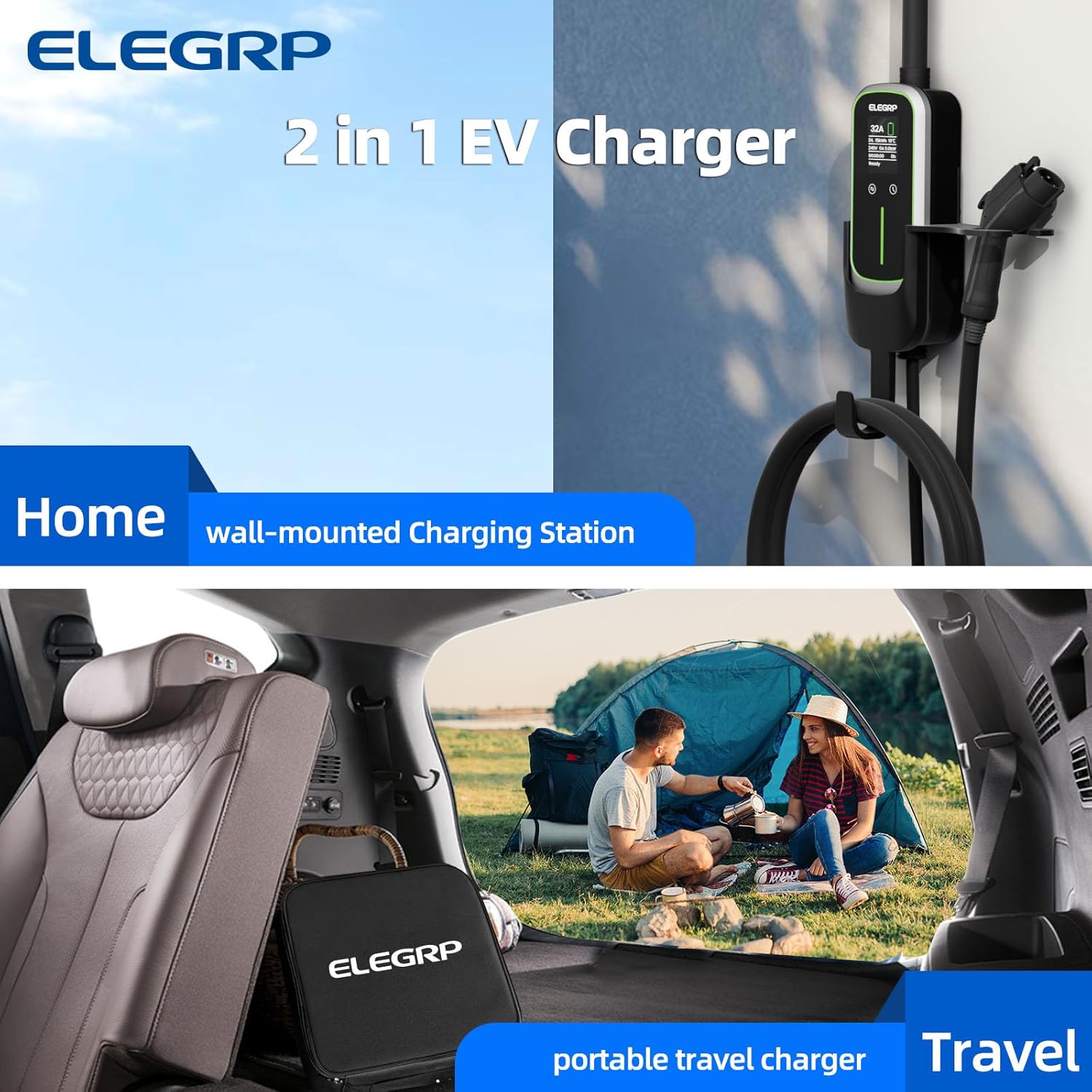 ELEGRP Cargador portátil para  - Home Ev Charger reseña y precio