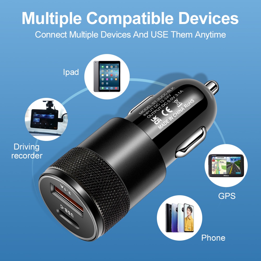 Cargador de coche USB de 66 W, - Fast Ev Charger reseña y precio