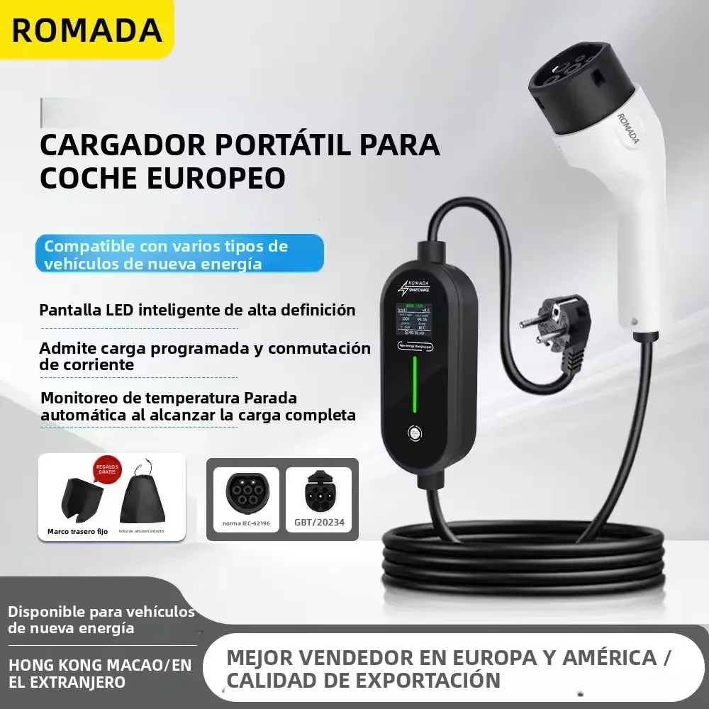 ROMADA-cargador portátil para  - Ev Charger Adapter reseña y precio