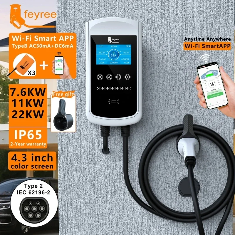 Cargador Feyree Tipo 2 para Ve - Wallbox Ev reseña y precio